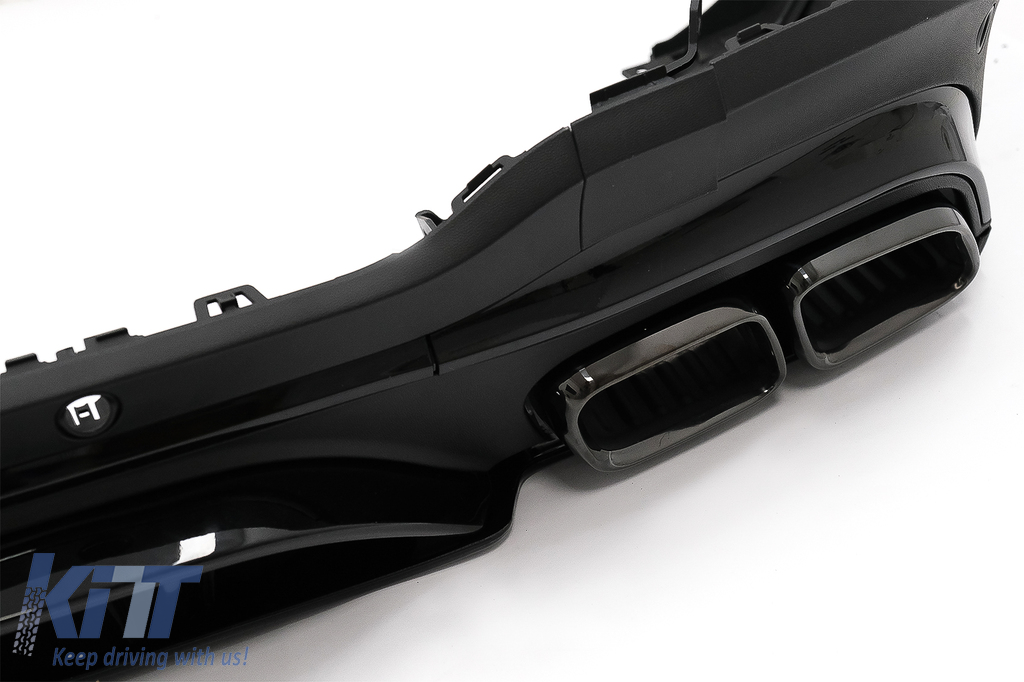 Rear Diffuser With Black Exhaust Muffler Tips Suitable For Mercedes Glc