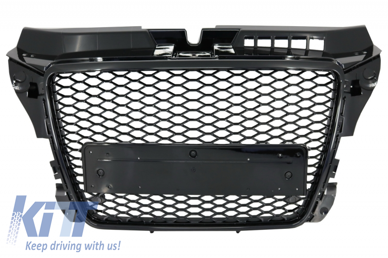 Sans Emblème Grille pour A3 8P Facelift 2007 2012 RS Look Nid d abeille