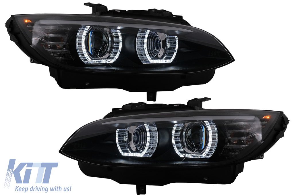 Xenon Headlights 3D LED Angel Eyes Suitable For BMW 3 Series E92 E93