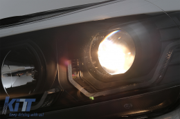 3D LED Angel Eyes Фарове подходящи за BMW 3 Series E90 Лимузина E91 Touring (03.2005-08.2008) LHD Черен-image-6078893