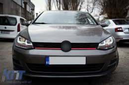 Фарове 3D LED DRL подходящи за VW Golf 7 VII (2012-2017) RED R20 TFSI Look LED Flowing Въртящи се светлини-image-6101456