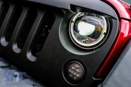 7 colos CREE LED első lámpa DRL Angel Eye Jeep Wrangler JK (2007-2017) modellekhez, 2018+ dizájn-image-6072969