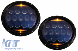 7 colos CREE LED fényszórók borostyán angel eye, nappali menetfénnyel, Jeep Wrangler TJ JK (1997-2018) modellekhez-image-6065743