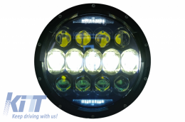 7 colos CREE LED fényszórók borostyán angel eye, nappali menetfénnyel, Jeep Wrangler TJ JK (1997-2018) modellekhez-image-6065745