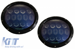 7 colos CREE LED fényszórók borostyán angel eye, nappali menetfénnyel, Jeep Wrangler TJ JK (1997-2018) modellekhez-image-6065752