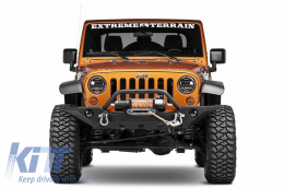 7 colos CREE LED fényszórók borostyán angel eye, nappali menetfénnyel, Jeep Wrangler TJ JK (1997-2018) modellekhez-image-6065760