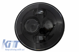 7 Inch CREE LED Headlights suitable for Jeep Wrangler JK TJ LJ Land Rover Defender Mercedes W463 Black-image-6044166