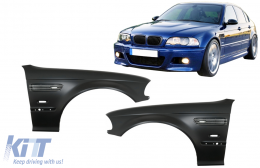 Acciaio Parafanghi anteriori per BMW Serie 3 E46 Non-Facelift 1998-2001 M3 Design Ali-image-6082106