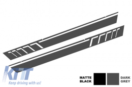 Add On Door Moldings Strips with Side Decals Sticker Vinyl Dark Grey and Turning Lights suitable for MercedesG-Class W463 (1989-2015)-image-6063647