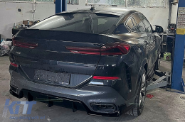 Aero Body Kit подходящ за BMW X6 G06 (10.2019-up) M-Tech Черен Knight Дизайн Piano Black-image-6102197