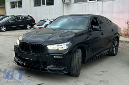 Aero Body Kit подходящ за BMW X6 G06 (10.2019-up) M-Tech Черен Knight Дизайн Piano Black-image-6102198