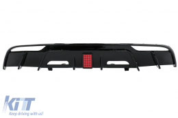 Aero Body Kit Extension suitable for Tesla Model 3 (2023-up) Bumper Lip Air Diffuser Piano Black-image-6110819