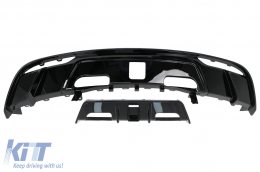 Aero Body Kit Extension suitable for Tesla Model 3 (2023-up) Bumper Lip Air Diffuser Piano Black-image-6110829