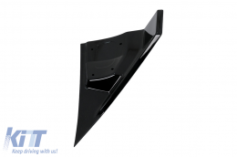 Aero Body Kit Extension suitable for Tesla Model 3 (2023-up) Bumper Lip Air Diffuser Piano Black-image-6110832