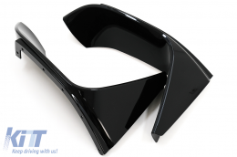 Aero Body Kit Front Bumper Lip and Air Diffuser suitable for BMW F80 M3 Sedan F82 M4 Coupe (2014-2019) M Sport Design Piano Black-image-6095321