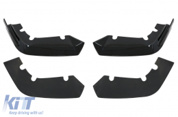 Aero Body Kit Front Bumper Lip and Rear Splitters suitable for BMW F95 X5M Competition (2018-up) Piano Black-image-6094382