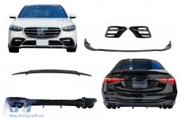 Aero Body Kit Spoiler para Mercedes Clase S W223 Sport Line 2020+ Parachoques Difusor-image-6103814