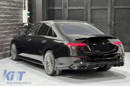 Aero Body Kit suitable for Mercedes S-Class W223 Limousine Sport Line (2020-up) Piano Black-image-6103684