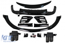 Aero Body Kit suitable for Mercedes S-Class W223 Limousine Sport Line (2020-up) Piano Black-image-6103808