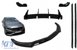 Aero Bodykit Stoßstange Lippe für Mercedes A-Klasse W176 Sport Line 15-18 Diffusor Erweiterungen-image-6107768