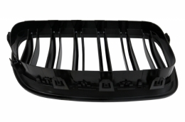 Aileron de pare-chocs avant BMW Série 5 F10 F11 Berline Touring (2011-2017) Design M-Performance avec grilleàdouble liseré piano noir--image-6040359