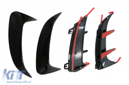 Ailerons Arrire Flics Side Fins pour Mercedes A W177 04.18+ Hayon A35 Look Noir-image-6059296