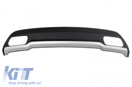 Air Diffuser with Exhaust Tips and Stickers Grey for Mercedes A-Class W176 (2012-2018) Sport Pack-image-6044891