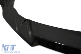 Alerón labio parachoques delantero para BMW 2 Series F87 M2 2016-2020 Negro brillante-image-6083694