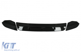 Alerón parachoques delantero para BMW X3 X3M G01 2018+ Negro brillante 3 piezas-image-6082886