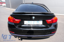 Alerón tronco para BMW 4 Gran Coupe F36 14-03.19 M4 CSL Look Espejo Cubiertas Negro-image-6072897