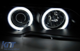 Angel Eyes CCFL Headlights suitable for BMW 3 Series E46 Coupe Cabrio (04.2003-2006) Black-image-6107158