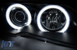 Angel Eyes CCFL Headlights suitable for BMW 3 Series E46 Coupe Cabrio (04.2003-2006) Black-image-6107159