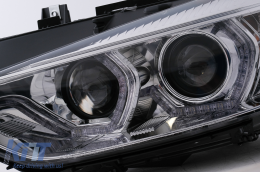 Angel Eyes Fari LED DRL per BMW 3 F30 F31 10.2011-05.2015 Cromo-image-6099995