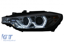 Angel Eyes Fari LED DRL per BMW 3 F30 F31 10.2011-05.2015 Cromo-image-6099997