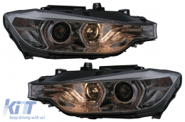 Angel Eyes Fari LED DRL per BMW 3 F30 F31 10.2011-05.2015 Cromo-image-6100002