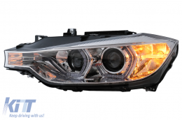 Angel Eyes Fari LED DRL per BMW 3 F30 F31 10.2011-05.2015 Cromo-image-6100008