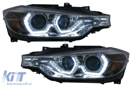 Angel Eyes Fari LED DRL per BMW Série 3 F30 F31 LCI Berline Touring 2015-2019 Chromé-image-6100804