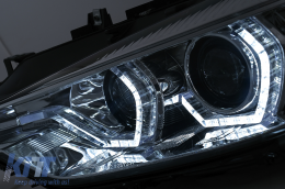 Angel Eyes Fari LED DRL per BMW Série 3 F30 F31 LCI Berline Touring 2015-2019 Chromé-image-6100805