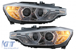 Angel Eyes Fari LED DRL per BMW Série 3 F30 F31 LCI Berline Touring 2015-2019 Chromé-image-6100810