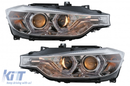 Angel Eyes Fari LED DRL per BMW Série 3 F30 F31 LCI Berline Touring 2015-2019 Chromé-image-6100813