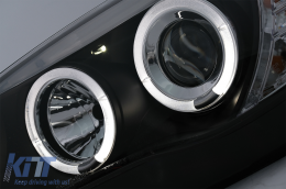 Angel Eyes Fari per BMW Serie 1 E81 E82 E87 E88 2004-2011 Nero-image-6088633