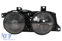 Angel Eyes Fari per BMW Serie 7 E32 1986-1994 Serie 5 E34 1987-1996 Nero--image-6073262