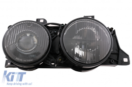 Angel Eyes Fari per BMW Serie 7 E32 1986-1994 Serie 5 E34 1987-1996 Nero--image-6073263