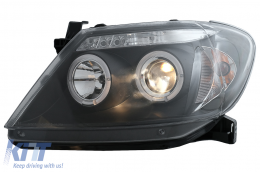 Angel Eyes Headlights Dual Halo Rims suitable for Toyota Hilux (2005-2011) Black-image-6079485