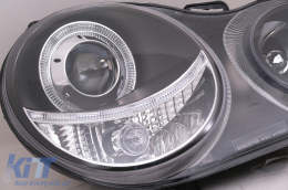 Angel Eyes Headlights Halo Rims suitable for VW Polo 9N (11.2001-04.2005) Black-image-6077070