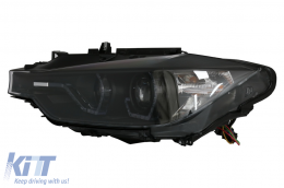 Angel Eyes Headlights LED DRL suitable for BMW 3 Series F30 F31 Sedan Touring (10.2011-05.2015) Black-image-6080426