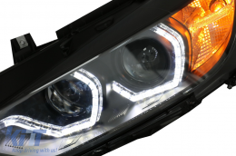 Angel Eyes Headlights LED DRL suitable for BMW 3 Series F30 F31 Sedan Touring (10.2011-05.2015) Black-image-6080428