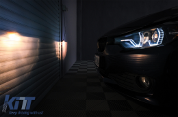 Angel Eyes Headlights LED DRL suitable for BMW 3 Series F30 F31 Sedan Touring (10.2011-05.2015) Black-image-6085038