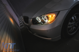 Angel Eyes Headlights suitable for BMW 3 Series E90 Sedan E91 Touring (03.2005-2011) Black-image-6085093