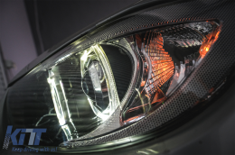 Angel Eyes Headlights suitable for BMW 3 Series E90 Sedan E91 Touring (03.2005-2011) Black-image-6085096